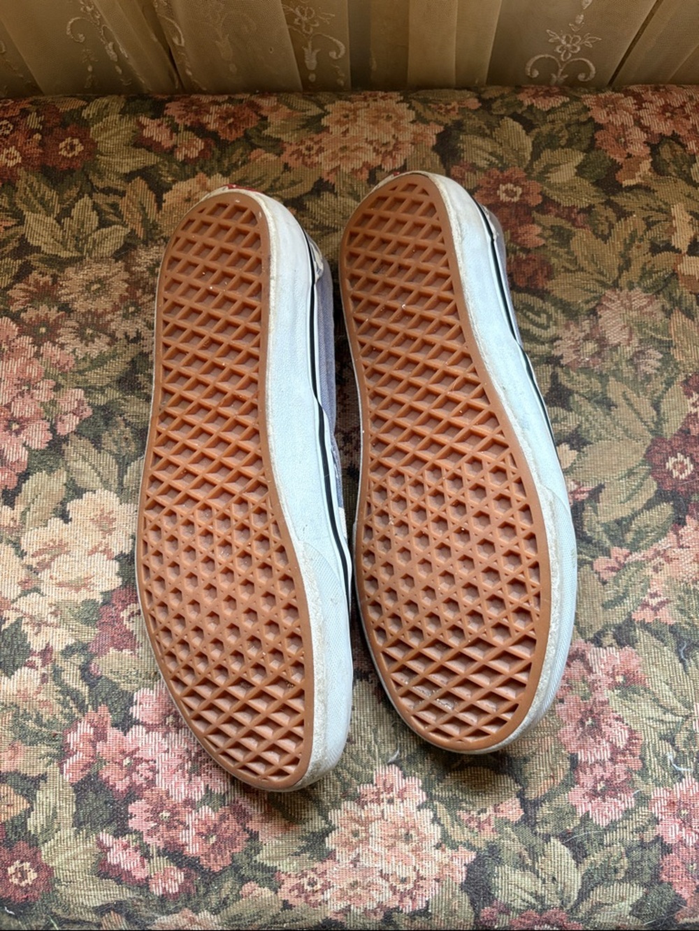 Vans Slip-On Checkerboard Sneakers in Navy and White - Picture 3 of 3